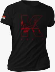 Köln-Shirt »K – Kölle« mit Skyline | Frauen Schwarz-Rot| Im Köln Shop online kaufen